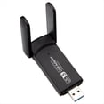 thumbnail image 1 of Adaptador WiFi USB de 1300Mbps Dongle Inalámbrico USB 3.0 Tarjeta de Red Inalámbrica 2 en 1 de Banda Dual 2.4G y 5G para Computadora de Escritorio, 1 of 5