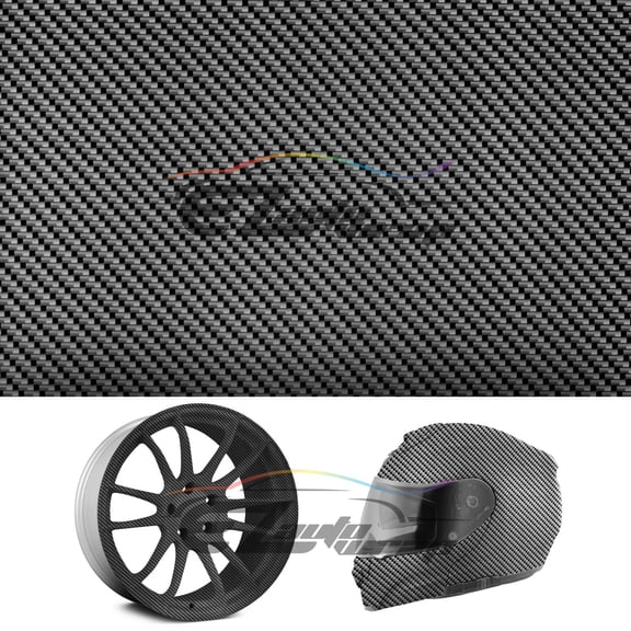 19"x38" Hydrographic Film Hydro Dipping Dip Water Transfer Black Carbon Fiber #6