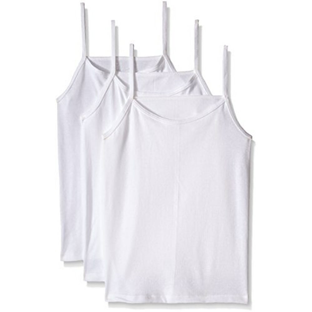 Fruit of the Loom 3Pack Girls White Cami Camisoles Undershirts Tank