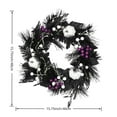 thumbnail image 3 of ​​XIANXIAN Halloween Black Wreath - Mysterious Porch Door Decor for Harvest Holiday Atmosphere Gothic Arrangement, Halloween Decorations for Home Wall Decor​​, 3 of 8