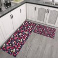 thumbnail image 2 of Dark Blue Christmas Pattern Kitchen Rugs Sets Of 2,Anti Fatigue Kitchen Mat Rugs Non Slip Washable,Decorative Kitchen Floor Mats for Kitchen,Sink,Laundry,17"x30"+17"x47", 2 of 7