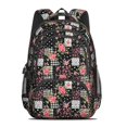 thumbnail image 2 of Pioneer Flower Floral Print Pattern Backpack for School, Cute School Bag with Adjustable Shoulder Straps and Padded Back, 16.9"x12.6"x5.9", 2 of 4