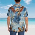 thumbnail image 4 of Rateoe Dog Angel Ascension Pattern Men’s Hawaiian Shirt – Short Sleeve Button-Down Tropical Beach Shirt, Lightweight & Breathable Casual Aloha Shirt with Pocket,3X-Large, 4 of 7