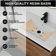 thumbnail image 4 of Historyli Go5H Floating Bathroom Vanity With Ceramics Counter top Sink, Wall Mounted 2 Doors Bathroom Storage locker Set, Enclosed Storage Space, Hanging Bath locker, 4 of 9