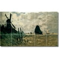 thumbnail image 1 of Ceramic Tile Mural-Claude Monet Country Painting 74. 40" w x 24" h using (15) 8 x 8 ceramic tiles, 1 of 3