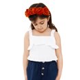 thumbnail image 3 of Wonder Nation Girls Ruffle Tank Top and Shorts, 2-Piece Casual Outfit Set, Sizes 4-18 & Plus, 3 of 6