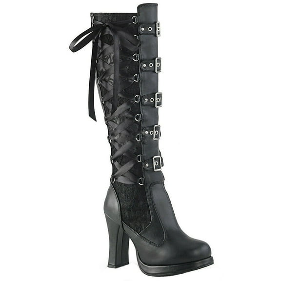 eczipvz Womens Shoes Bows Leather Tied Fashion Women Shoes Gothic Boots Kneeth Platform women's boots Womens Boots Thigh High Boots for Women Black,Size 7.5