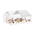 thumbnail image 3 of Large Metal Chicken Coop with Waterproof and Anti-UV Cover, Walk-in Poultry Cage, Chicken Pen, Outdoor Chicken Run for Backyard Farm Use, 3 of 8