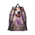 thumbnail image 2 of Yiaed Dog in Lavender Flowers Print Backpack, Premium Laptop Backpack, Travel Backpack for Women, Lightweight Backpacks, Comfortable Back Pack-Small, 2 of 7