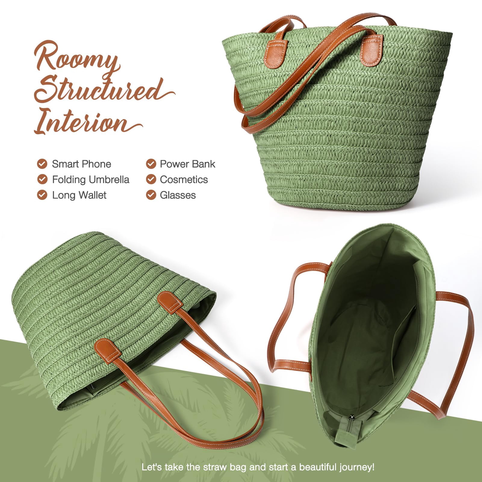 Crochet Tote Bag Beach Bags for Women Summer Bag Cute Beach Bag Mesh Beach Bag(khaki 3)