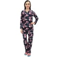 thumbnail image 1 of Bimba Floral Print Navy Blue Women's Shirt With Pajama Pants 2 Pcs Nightwear - 4, 1 of 7