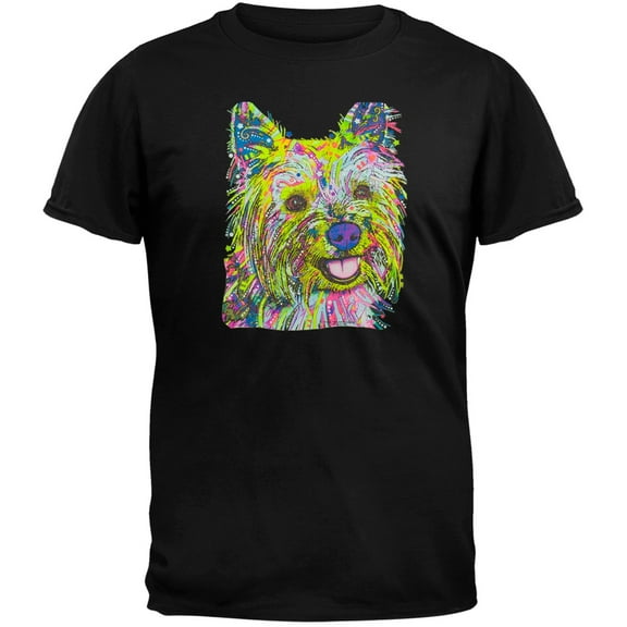 Yorkie Neon Black Light Adult T-Shirt
