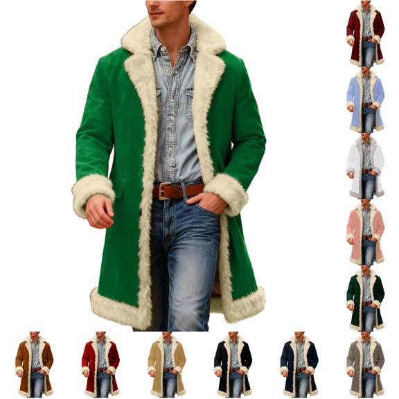 Men's Winter Solid Color Anorak Coat Warm Casual Jacket for Cold Weather Indoor and Outdoor