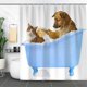 thumbnail image 5 of Fabric Shower Curtain Lined Cat & Dog Shower Curtain With 12 Hooks, Machine Shower Curtain Waterproof Bathroom Shower Curtain (72" X 72"), 5 of 5