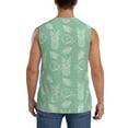 thumbnail image 4 of Goofa Tropical Pineapple Printed Men's Sleeveless T-Shirt - Athletic Gym Workout Tank Top for Men - Moisture-Wicking, UPF 30+ Quick-Dry Muscle Tee-Small, 4 of 8