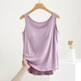 thumbnail image 2 of aidice Cotton Tank Tops for Women with Built in Bra Sleeveless Crew Neck Summer Casual Lounge Sleep Wear Tops, 2 of 7