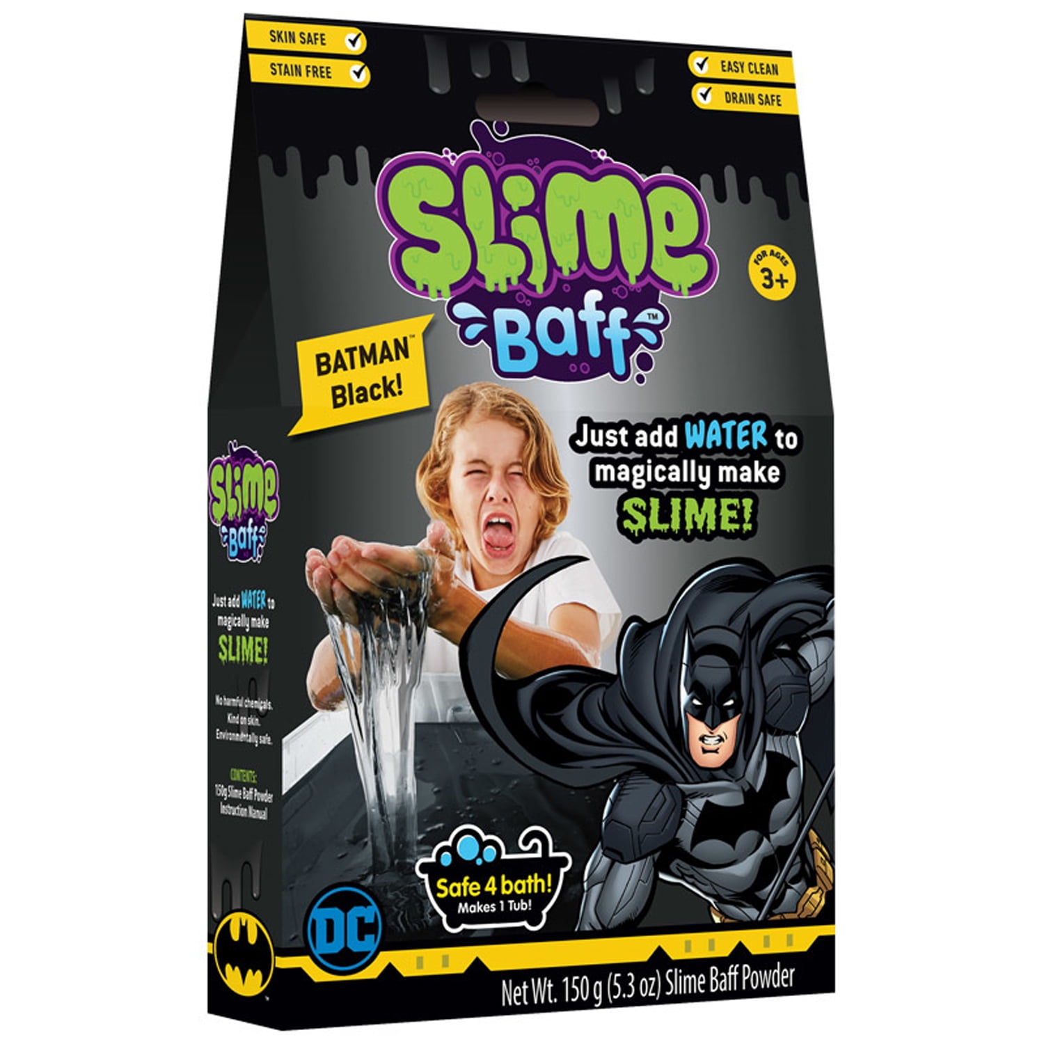 Bath Zimpli Black Slime BATMAN SLIME BAFF Just Add Water to Make Black Slime 