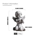 thumbnail image 2 of HJQEQVD Reading Angel Cherub Statue with Book Sculpture - Indoor Outdoor Garden Decor Memorial Figurine Shelf Sitter Home Accent Resin Art Statuette, 2 of 5