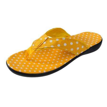 

Youmylove Women Sandals Ladies Fashion Summer Polka Dot Fabric Flip Flops Casual Flat Comfort Sandals Zapatos De Mujer Shoes