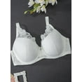 thumbnail image 6 of LJVOGUES Women's Lace Sheer Bras Plus Size Full Coverage Sexy Plunge Underwire Bra for Heavy Breast, 6 of 10