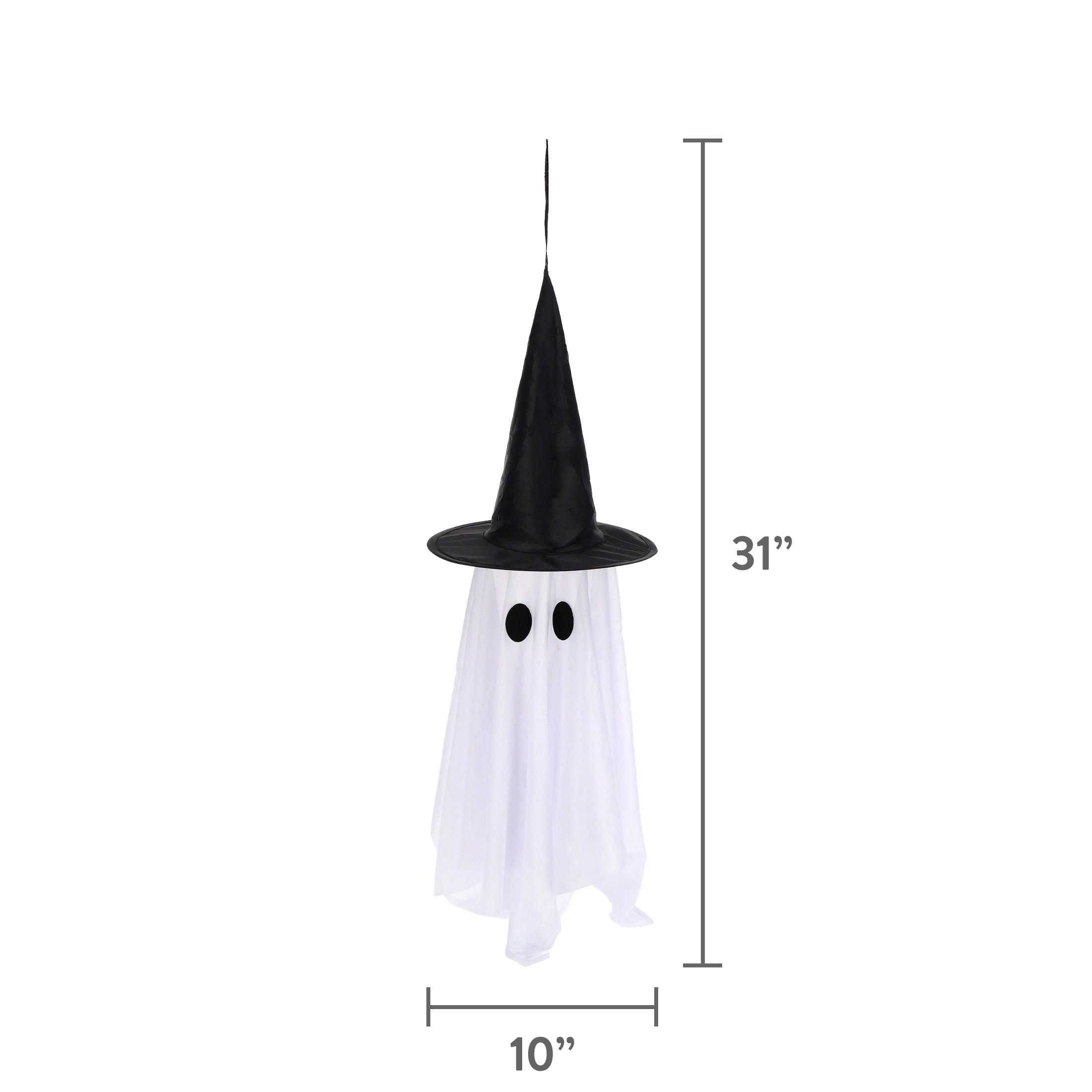 Hanging Ghost Decoration, White and Black, 31.5", Halloween by Way To Celebrate