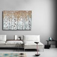thumbnail image 2 of wall26 Canvas Print Wall Art Birch Tree Forest Collage with Brown Leaves Nature Wilderness Mixed Media Modern Art Rustic Landscape Relax/Calm Multicolor for Living Room, Bedroom, Office - 24"x36, 2 of 4