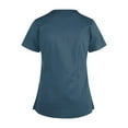 thumbnail image 3 of Women Scrubs Top Workwear Stretch V-Neck Professionals Medical Uniforms with Pocket 2025 M Polyester, 3 of 4