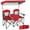 Red, variant on Spaco Portable Folding Camping Canopy Chairs with Cup Holder-Turquoise,Folding Camping Chairs for Adult Hiking Fishing Beach