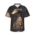 thumbnail image 1 of Balery Graffiti Cool Duck Camisas hawaianas de manga corta para hombre, camisas playeras de corte holgado, camisas de vacaciones con botones,XX-Large, 1 of 7