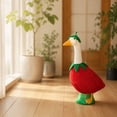 thumbnail image 6 of HWRETIE Indoor Outdoor Decorative Figurine Giddy White Porch Statue for Garden Patio 30cm Cement Porch Gooses Display, 6 of 8