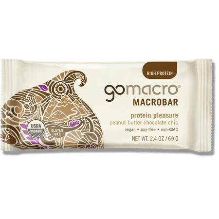 GoMacro High Protein Macrobar, Peanut Butter Chocolate Chip, 11g Protein, 12