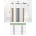 thumbnail image 6 of No Hook Shower Curtain with Snap-in Liner, Brown Grey Waterproof Fabric Bathroom Curtains, Gray Farmhouse Modern Rustic Bath Curtains & Mesh Top Window 60"x72", 6 of 6