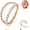 16g 12mm Rose gold CZ Double, variant on Triple/Double Hoop Nose Ring - 316L Stainless Steel Septum Clicker 16G/18G/20G CZ Conch Piercing Jewelry Septum Clicker Rings Cartilage Earring Helix Rook Tragus Gold/Black/Silver/Rose Gold