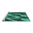 thumbnail image 2 of Ahgly Company Machine Washable Indoor Rectangle Abstract Turquoise Blue Modern Area Rugs, 7' x 10', 2 of 4