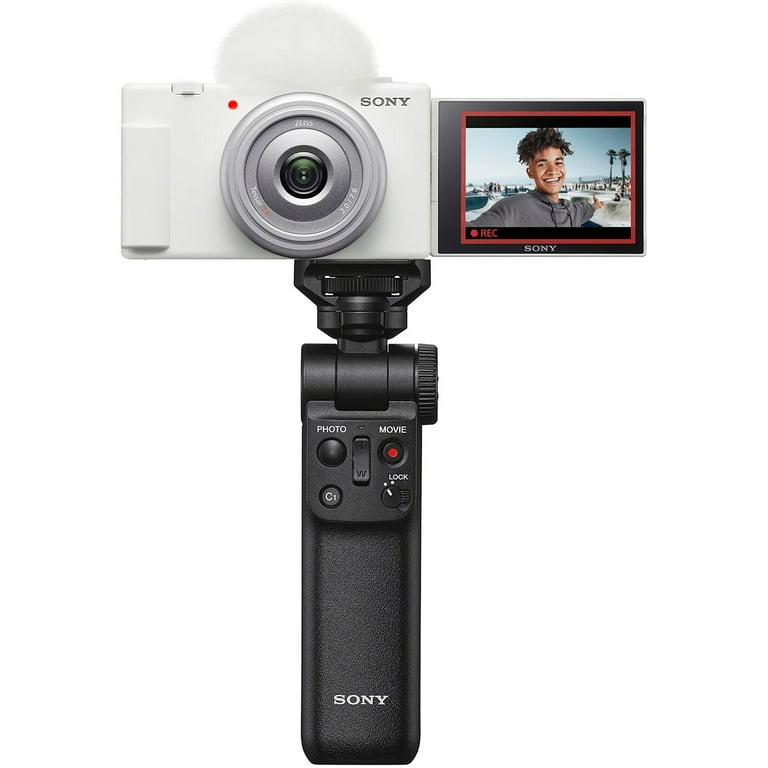 Sony ZV-1F Vlog Camera for Content Creators and Vloggers, White