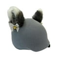 thumbnail image 4 of Cubierta para casco de esquí de nieve, casco elástico para deportes de invierno, patinaje, snowboard creativo gatito gris, 4 of 8