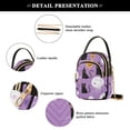 thumbnail image 4 of FORMRS Crossbody Bag for Women Quilted Travel Shoulder Cell Phone Purse with Chain Strap Handbag, Purple Halloween Pattern, 4 of 7