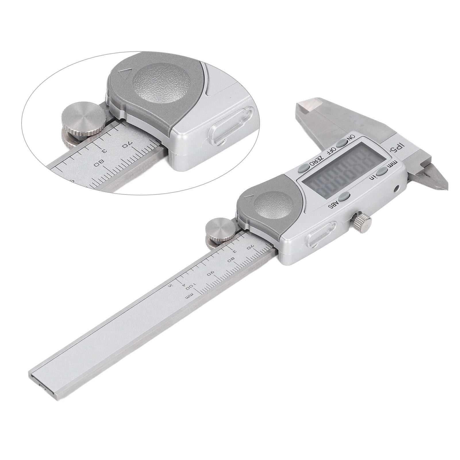 BIMZUC Digital Caliper Measuring Tool Industrial Electronic IP54 Waterproof Stainless Steel Precision Micrometer 0-100mm Range 0.0005in 0.005mm Resolution Easy Read LCD Display For DIY