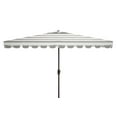 thumbnail image 2 of SAFAVIEH Outdoor Collection Vienna 6.5 x 10-Foot Rectangle Umbrella Grey/White, 2 of 7