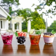 50 Count Clear Plastic Cups - 9 oz Plastic Tumblers Disposable Cups