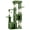 Green, variant on Cat Tree, Cat Tower for Indoor Cats, 156cm Multi-Level Cats House Furniture with Perch, Sisal Scratching Post, 2 Spacious Condos & Play Toys, Pet Activity Centre for Indoor Kittens