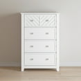 thumbnail image 4 of Child Craft Atwood 42" Interlocking 4-Drawer Chest for Nursery or Bedroom, Chevron Design, Anti-Tip Kit, Matte White, 4 of 8
