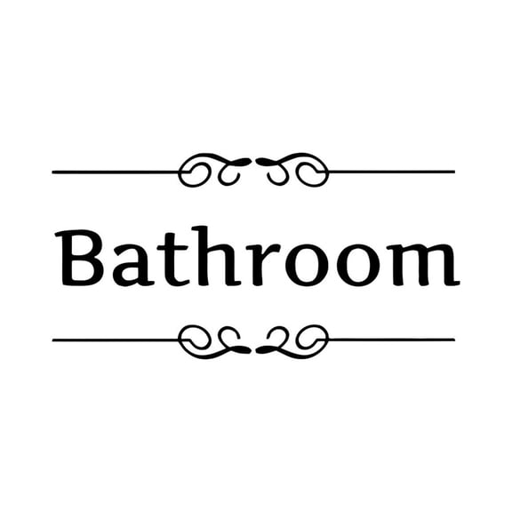 BESTYASH 4Pcs Assorted Color Paper Stickers for Toilet and Bathroom Door Decoration with Creative Letters