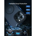 thumbnail image 3 of Mgnaooi Magnetic Case for iPhone 15 Pro Compatible with MagSafe, Military Grade Drop Protection, Shockproof Slim Translucent Matte for iPhone 15 Pro Phone Case 6.1 Inch, Black, 3 of 7