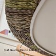 thumbnail image 4 of GFDYREE Round Vinyl Fitted Tablecloth with Flannel Backing Elastic Edge Plastic Table Cover Waterproof Table Cloth Stain-Resistant Wipeable for 45"-56" Round Table, 4 of 7