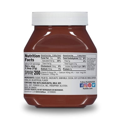 Nutella Chocolate Hazelnut Spread 26.5 Oz (Pack Of 12 ...