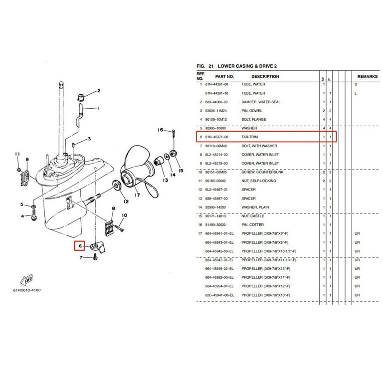 、 Yamaha 6E5-45941-00-00 - K Series Aluminum Propeller - 3