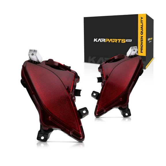 For Toyota Highlander 2020 2021 2022 2023 Bumper Reflector Driver And Passenger Side | Pair | Rear | Replacement For TO1184117, TO1185117 | 81490-0E060, 81480-0E060