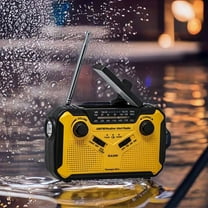 Kaito KA369 Solar SOS Siren Portable Emergency Radio, Yellow