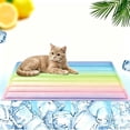 thumbnail image 3 of Pet Cooling Mat Summer Cool Pad for Cats and Dogs Foldable Soft Bed Portable Indoor Outdoor Travel Pet Crate Mat Heat Dissipation Rest Pad, 3 of 6